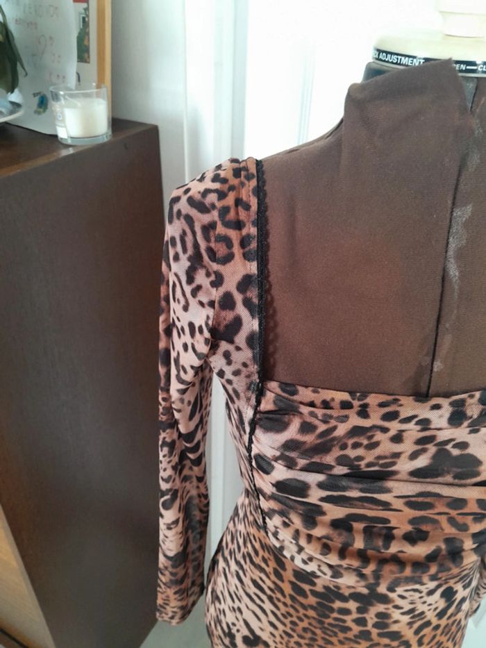 Robe dos nu leopard Jaded rose neuve sans etiquette - photo numéro 3