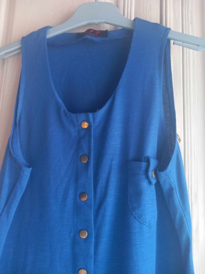 Chemisier sans manches bleu - photo numéro 3