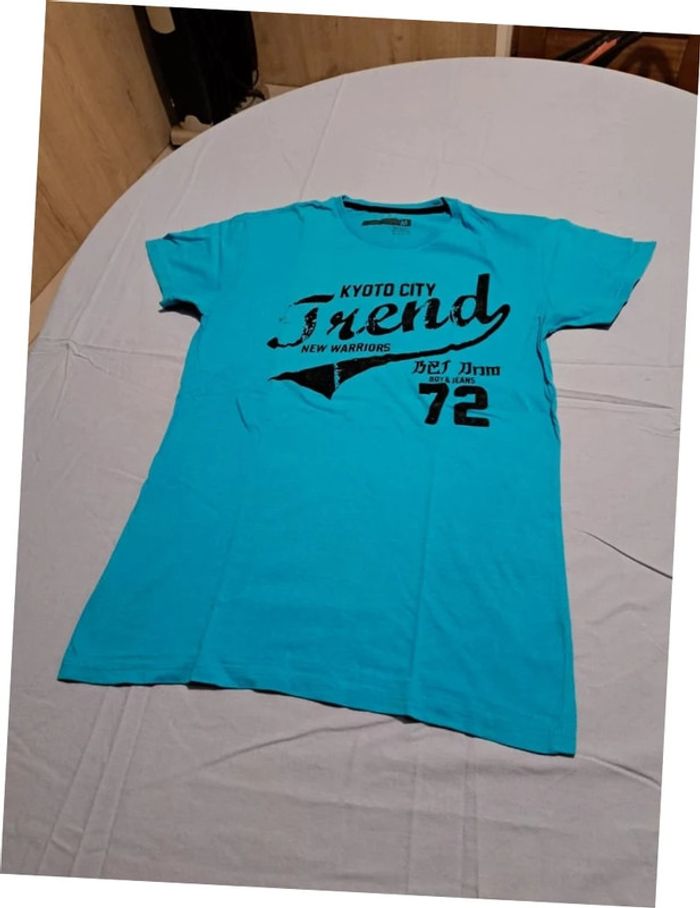 T-shirt Bleu turquoise Kyoto city Trend