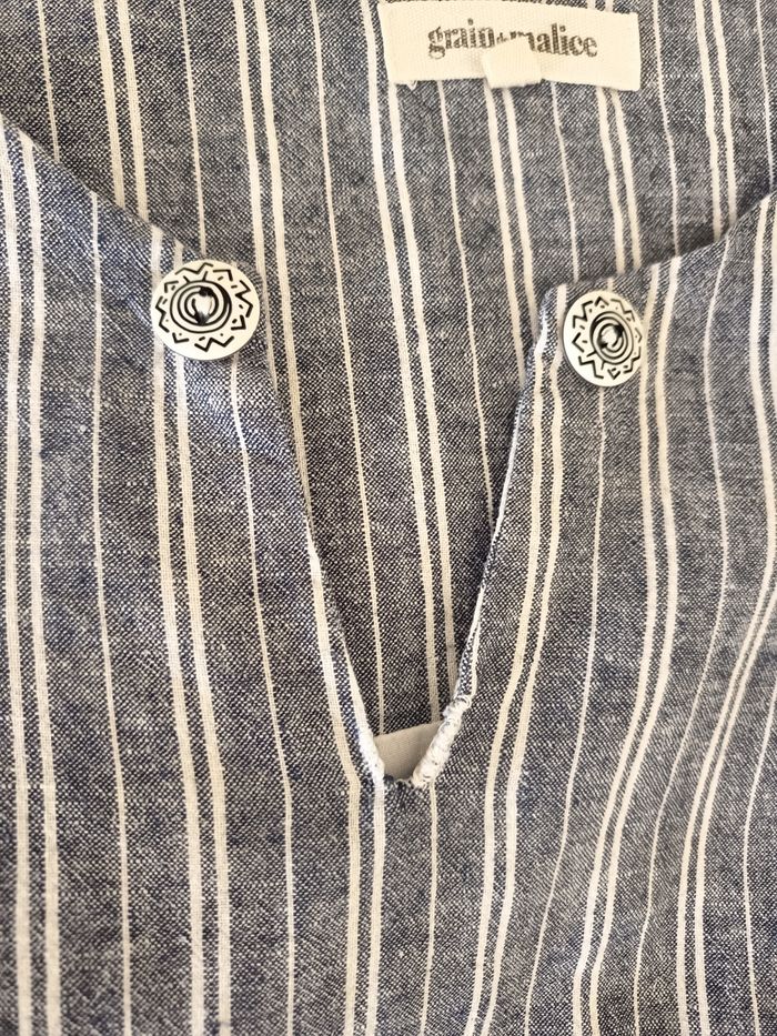 👗 Robe Droite à Rayures Bleu & Blanches - Taille 38 / Grain de Malice - photo numéro 4