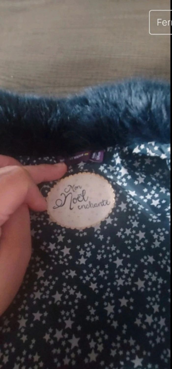 veste moumoute fausse fourure  mon Noël enchanté 4ans sergent major - photo numéro 3