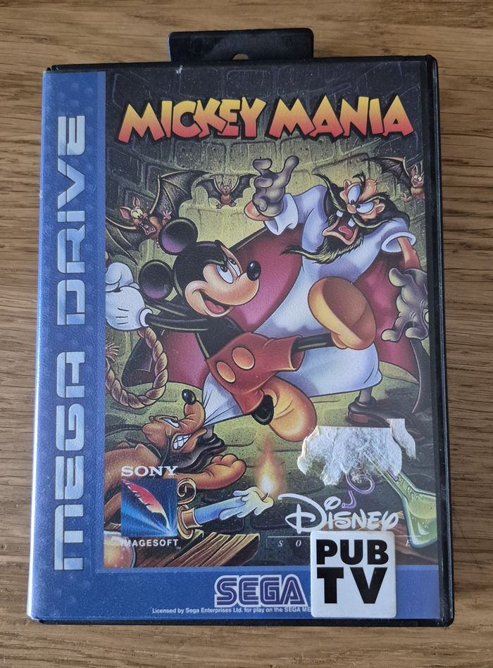 mickey mania disney sega megadrive complet en boite et notice Cib Pal Eur