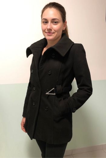 Manteau mi-long noir femme S 36 Tally weijl