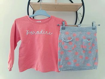 5 ans ensemble sweat storytelling (6 ans) et jupe hivers h&m (5-6 ans)