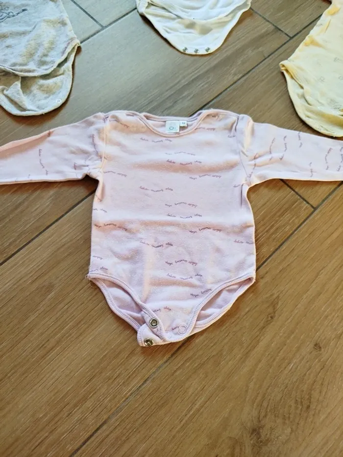 Lot de 4 bodys manches longues bébé fille 3 mois - photo numéro 5