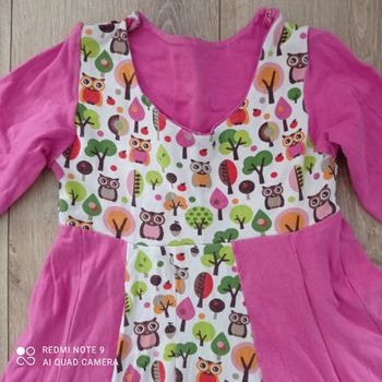 Robe rose et motifs 4ans