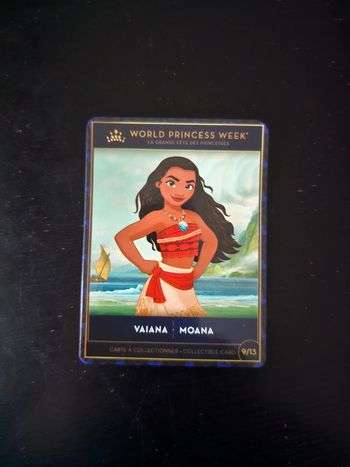 Carte disneyland paris collector/world princess week/vaiana