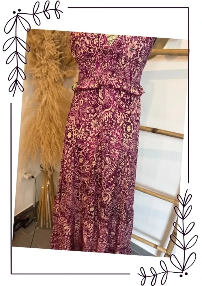 Robe longue chic fluide d’été fleuri - photo numéro 3