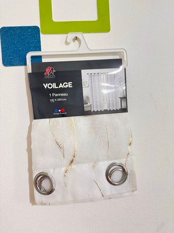 Rideau voilage magnifique or