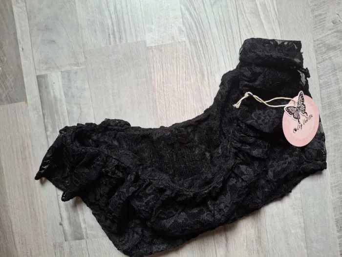 Crop top dentelle bandeau - photo numéro 3