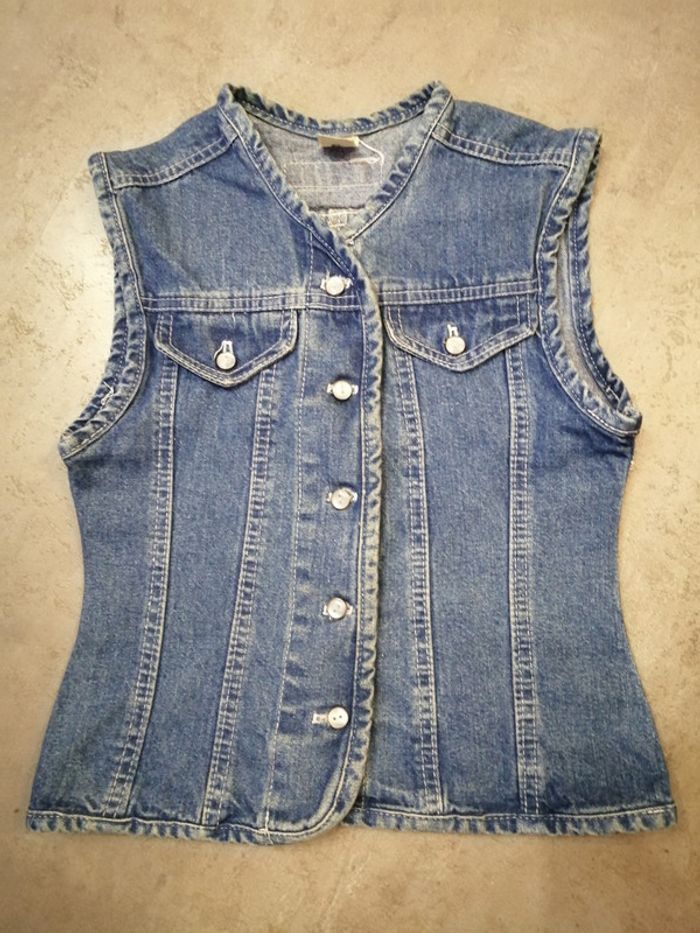 Gilet sans manches en jean 6 ans Apple Pie