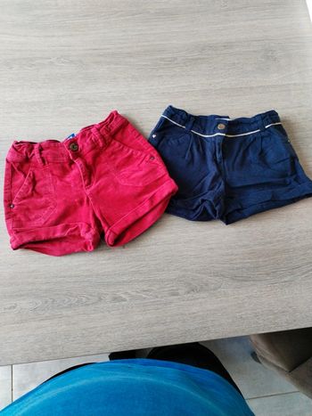 Lot de 2 shorts velours 5 ans