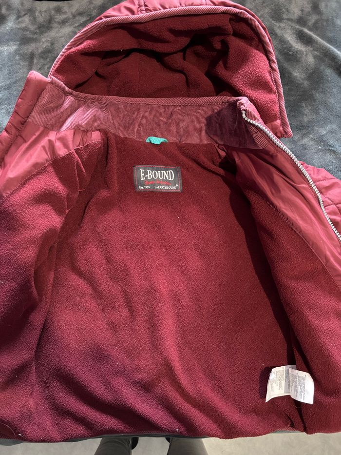 Manteau bordeaux fourré polaire 3 ans - photo numéro 4