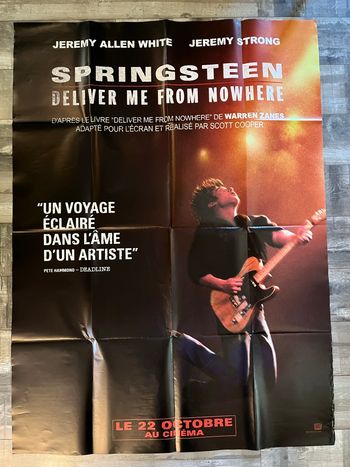 Affiche Cinema, Grand format Biopic, Bruce Springsteen, Timothée, Chalamet, Hollywood, 2025, musique, artiste rock