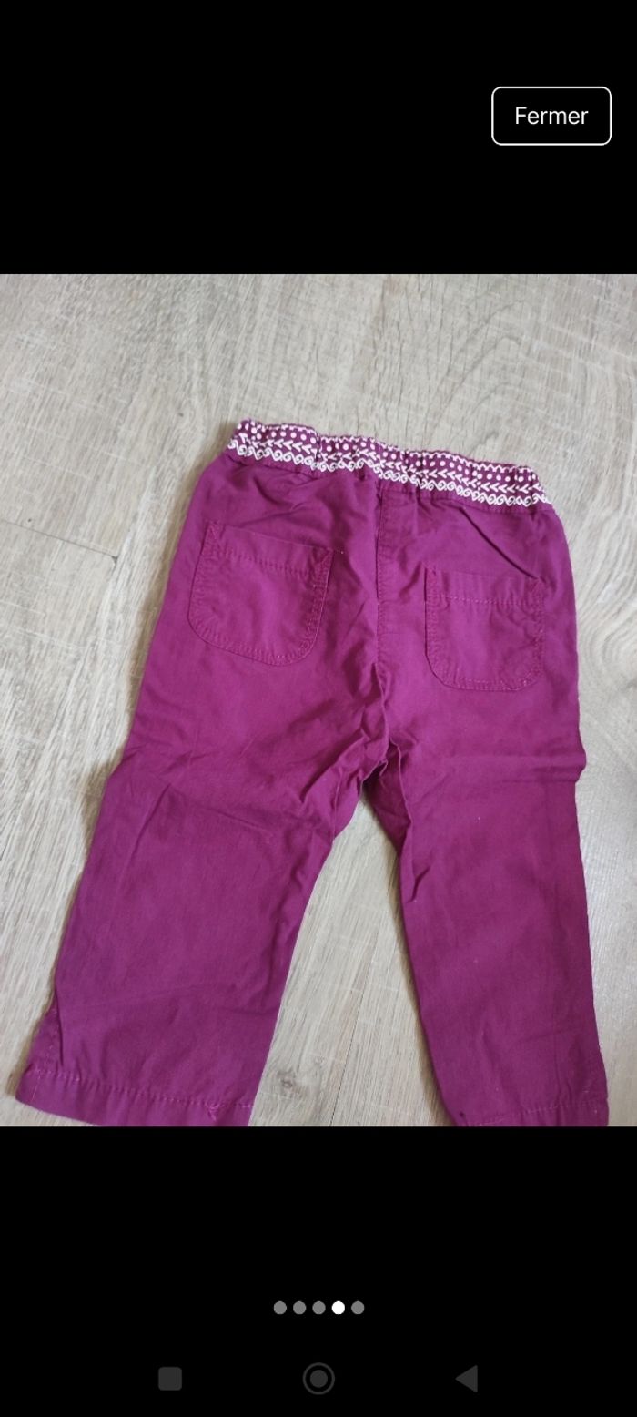 Pantalon fille taille réglable 9 mois - photo numéro 4