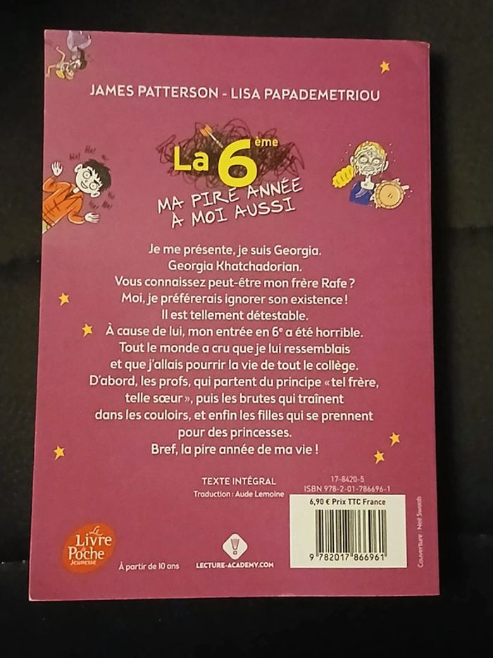 Livre "La 6ème Ma pire année à moi aussi" - photo numéro 2