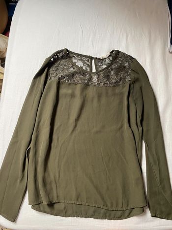 Blouse manche longue kaki