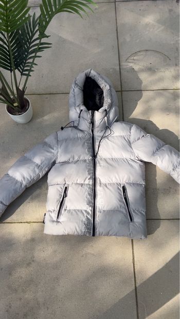 Doudoune helvetica silver grise