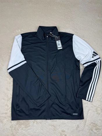 Veste de survêtement Adidas Noir a empiècement blanc Neuve Taille L