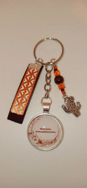 Cadeau tata,porte clé message bijoux de sac " tata exceptionnelle"