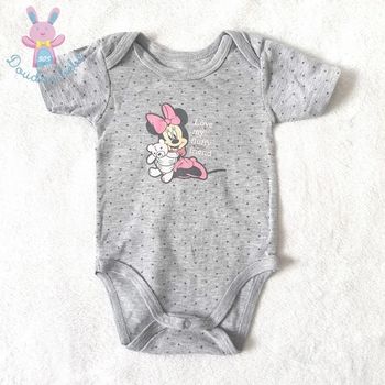 Body gris Minnie bébé fille 6 Mois été Disney