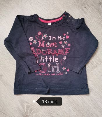 T-shirt manche longue fille 18 mois