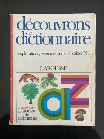 Livre d’exercice découvrons le dictionnaire