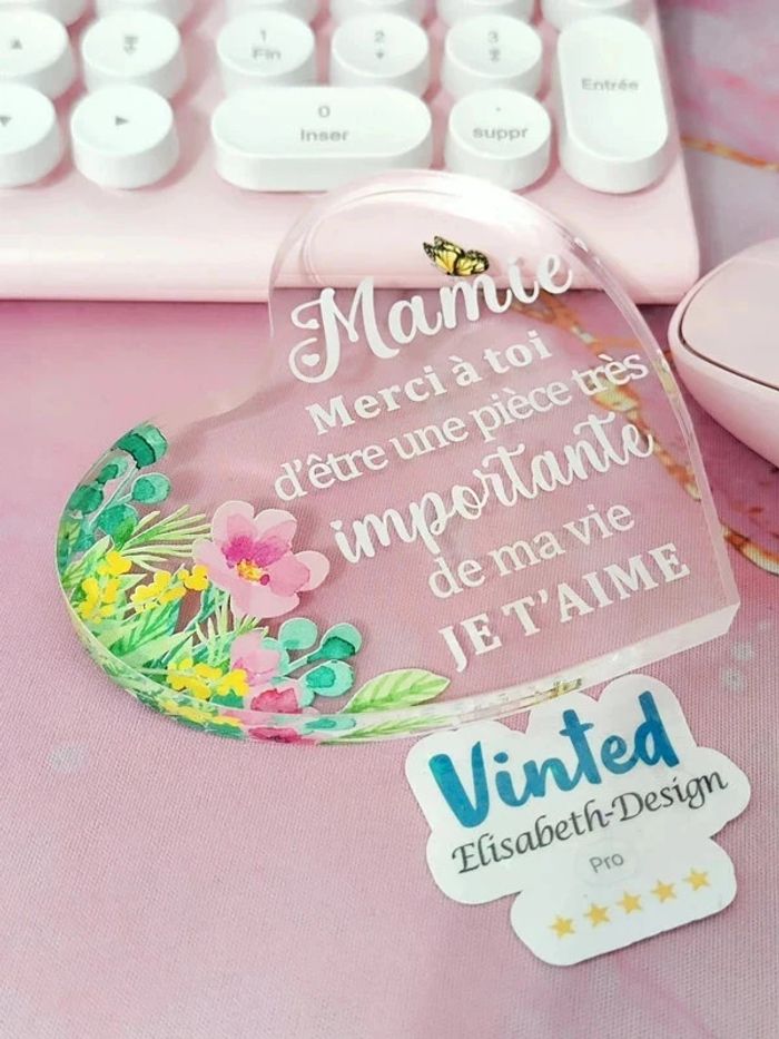 Plaque cœur " Mamie "