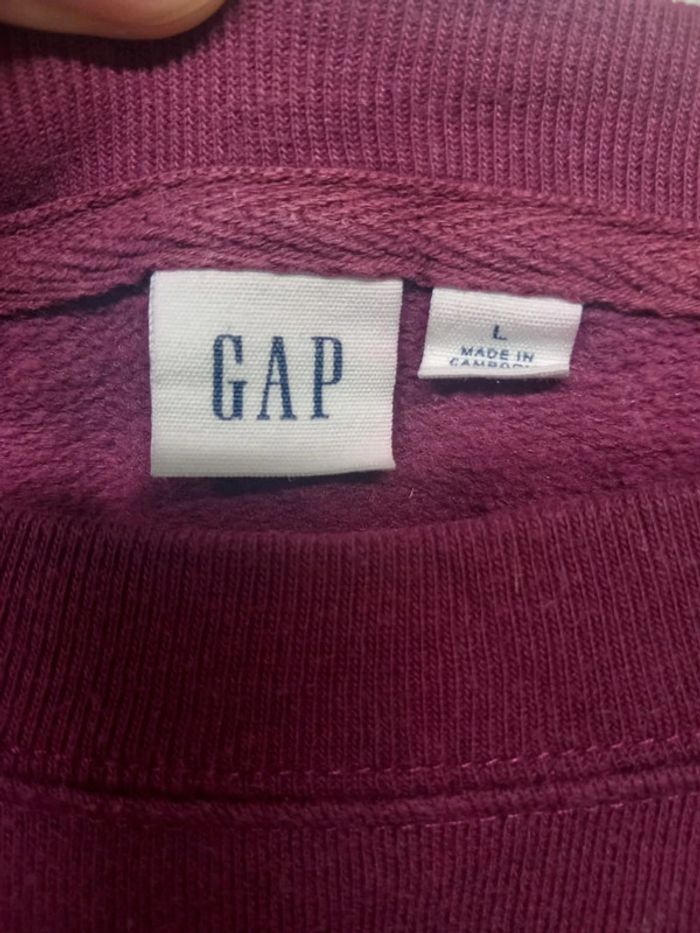 Pull/Sweat Vintage Bordeaux Gap - photo numéro 6