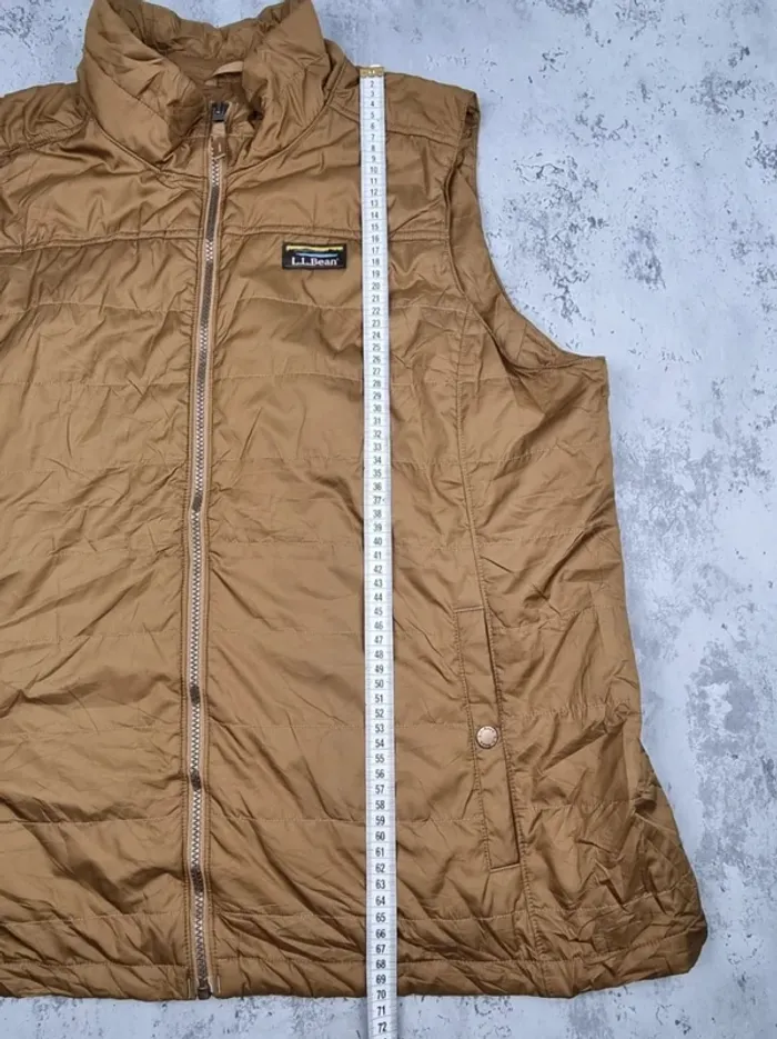Doudoune sans manches L.L. Bean kaki – Taille XL Femme (mesures en photos) - photo numéro 3