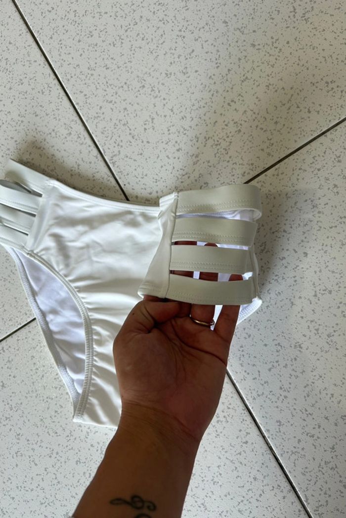 Culotte maillot de bain blanc - photo numéro 2