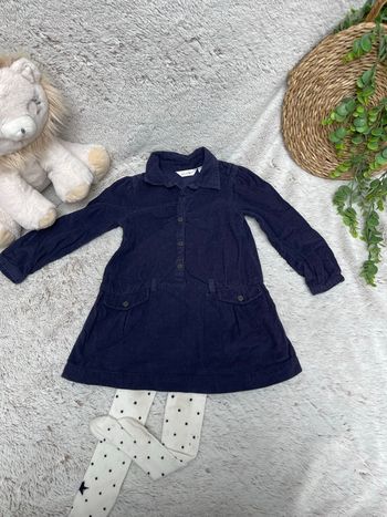 Robe en velours bleue marine - KidKanai 