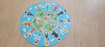 Puzzle rond 108 pièces sur les métiers