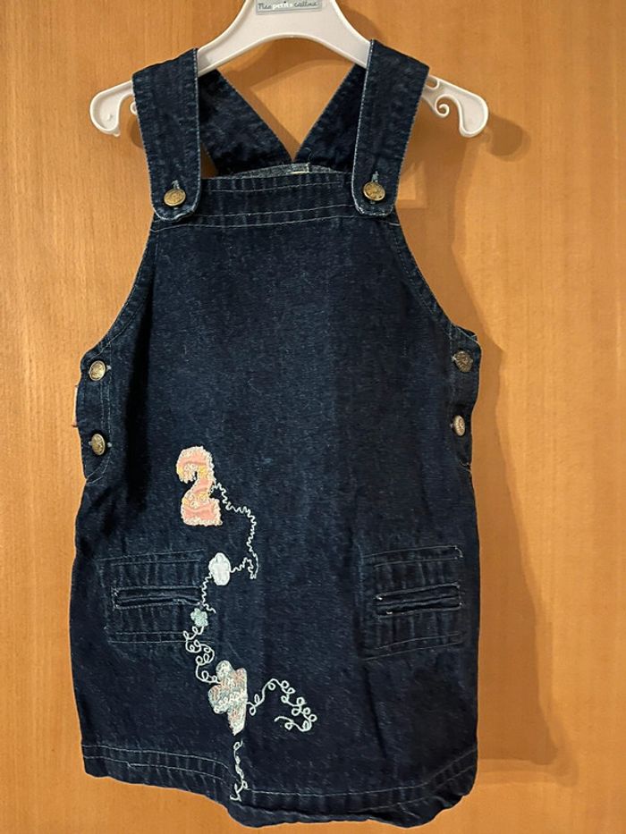 Robe en jeans « 2 » et tee shirt « petits cœurs » taille 2 ans - photo numéro 7
