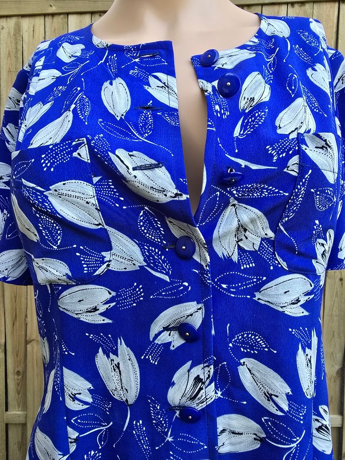 Robe imprimée 🍒Caroline rohmer vintage 90🍒taille 38/40 - photo numéro 5