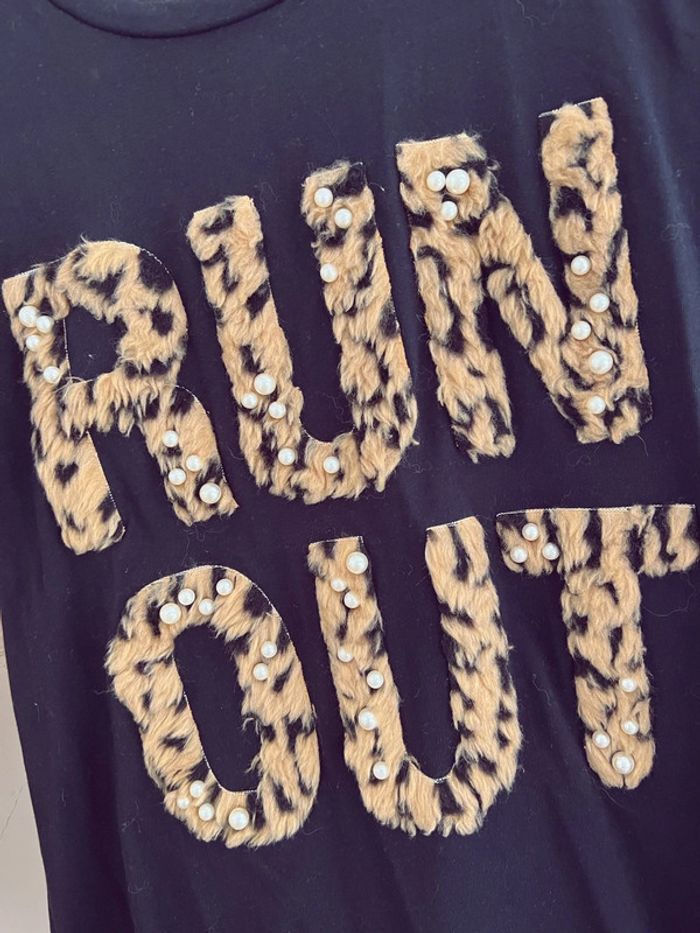 Tee-shirts zara femme noir et léopard - photo numéro 2