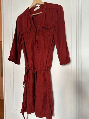 Robe bordeaux col dit tunisien