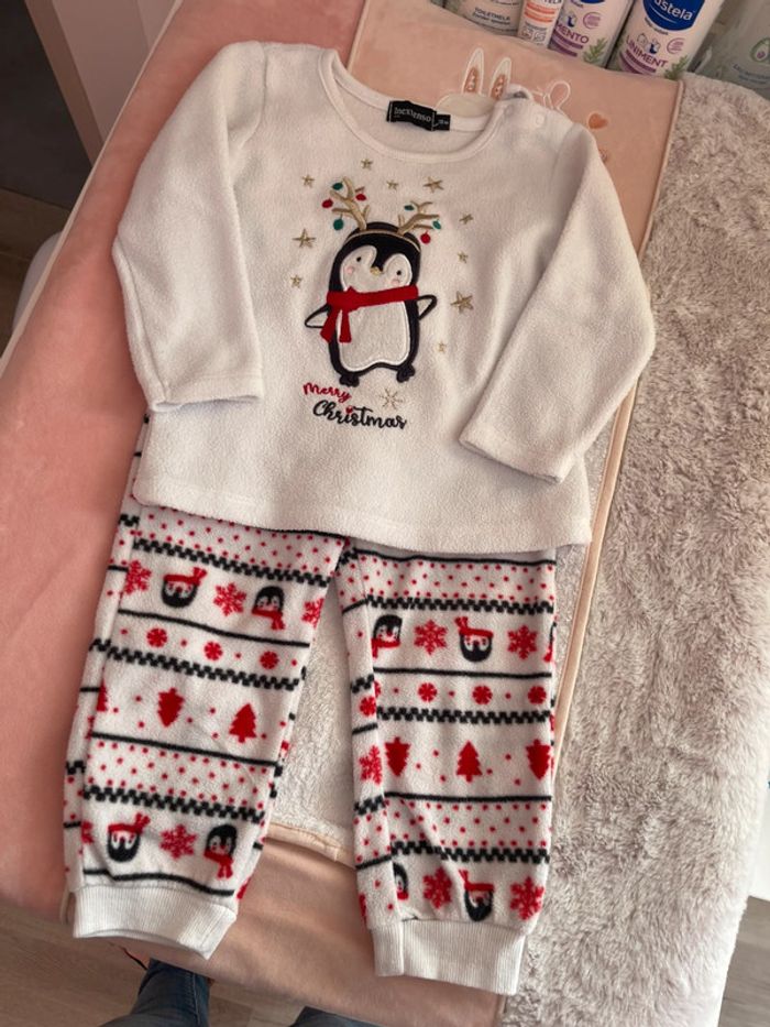 Pyjama 2 pièces avec pingouin Inextenso 18 mois - photo numéro 2