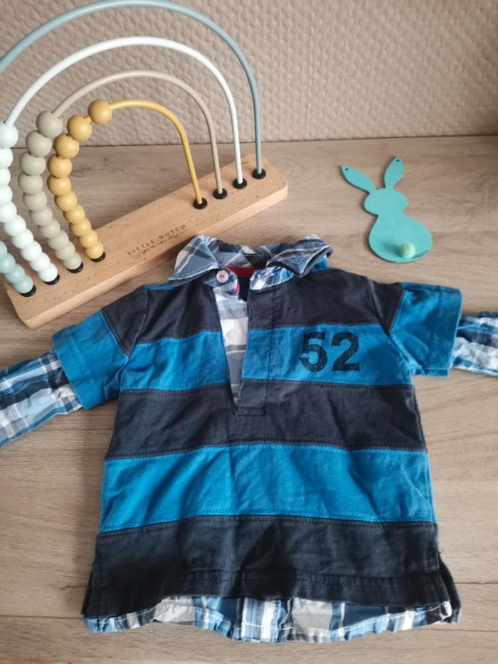 T-shirt / polo manches longues rugby 6 mois