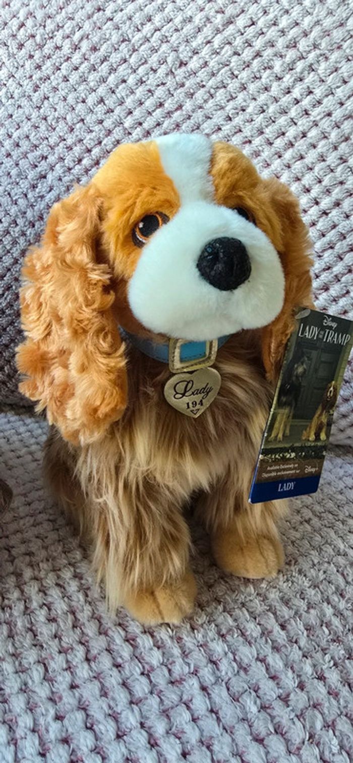 Superbe peluche Lady de la belle et le Clochard acheter a disneyland paris - photo numéro 3