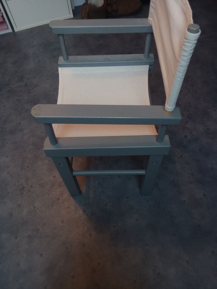 Chaise enfant gris et blanc Moulin Roty - photo numéro 4