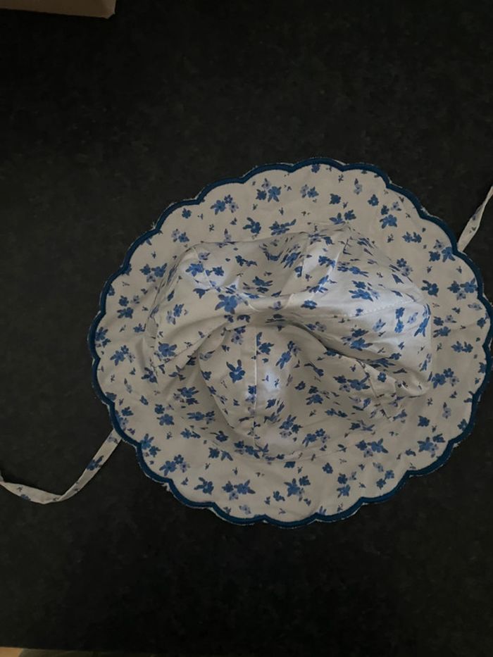 Chapeau été fleuri bleu - 12/18 mois - Vertbaudet - photo numéro 2