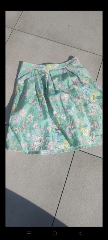 Jupe mi genou Naf Naf taille 38 vert pâle
