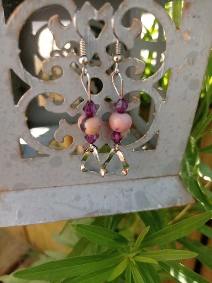 Boucles d'oreilles graines d'acai du Brésil