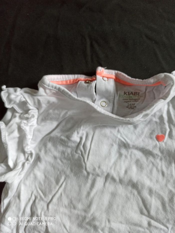 Lot de 2 tee-shirt blancs - photo numéro 4