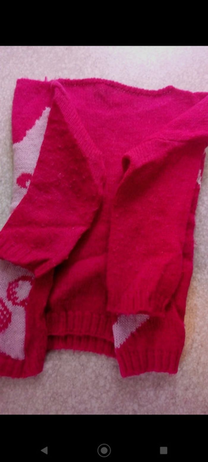 Pull chat fuchsia Benetton - photo numéro 2