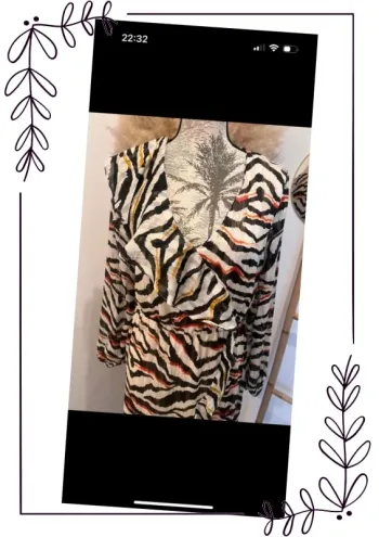 Robe fluide voile chic imprimé zèbre