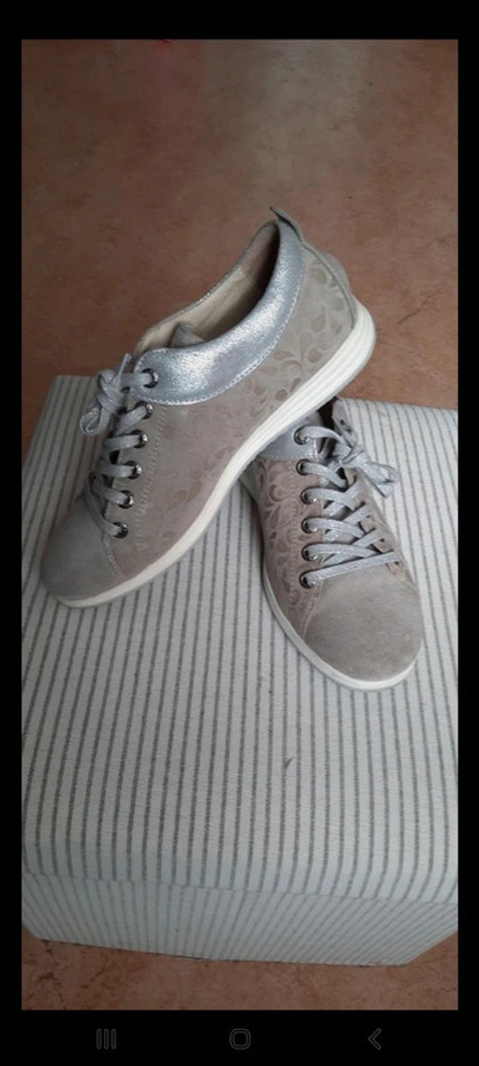 Baskets en cuir neuve 37 - photo numéro 4