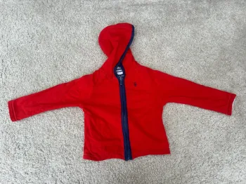 Veste légère réversible rouge et marin mixte - Obaibi - 12 mois