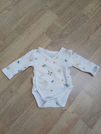 Bodie blanc petit béguin 1mois